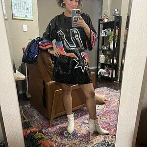 ***Brand New**** San Antonio Spurs Sequins top/Tunic/Dress
